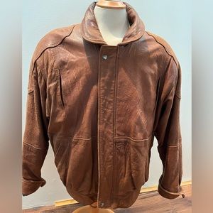 Vintage Viktor Szabo MENS Size Large Distressed Leather Jacket